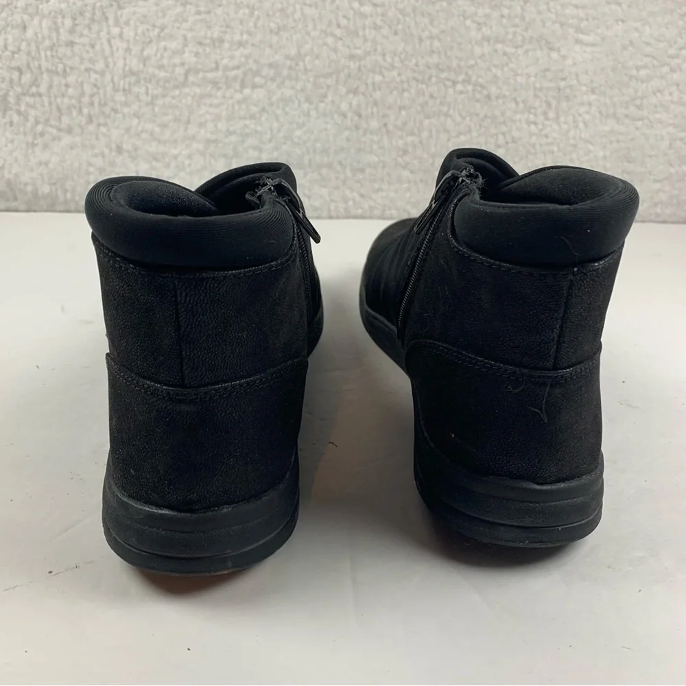 Clarks Womens 6.5 W Cloudsteppers Casual Ankle Boots‎ Black Sillian Tana 7628